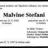 Stefani Malvine 1925-1997 Todesanzeige